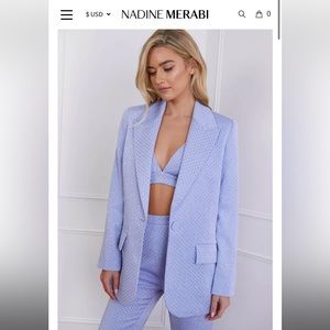Nadine Merabi Kira Blue Blazer